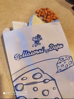 Паперовий саше пакет з білого та бурого крафту