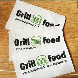 Паперовий пакет-кутик з білого крафту